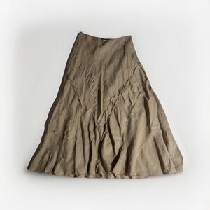 Chic A-Line Isabella Bird  Skirt in Beige